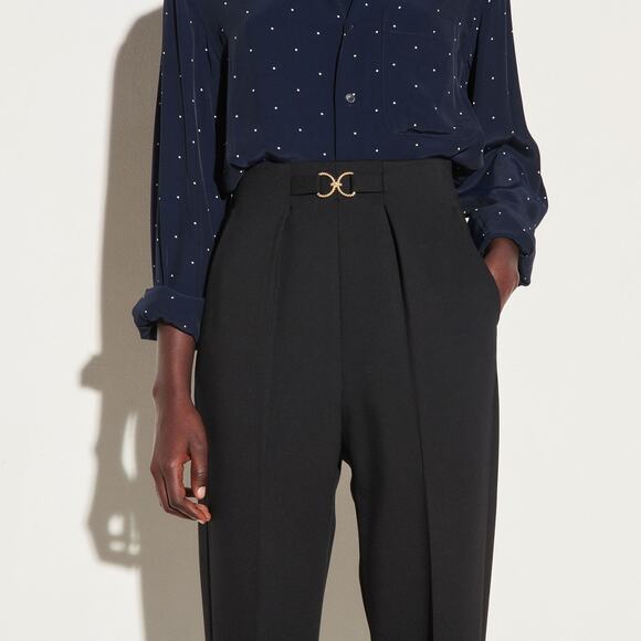 Sandro High-waisted Fitted Pants - XL - Black - Picture 4 of 4